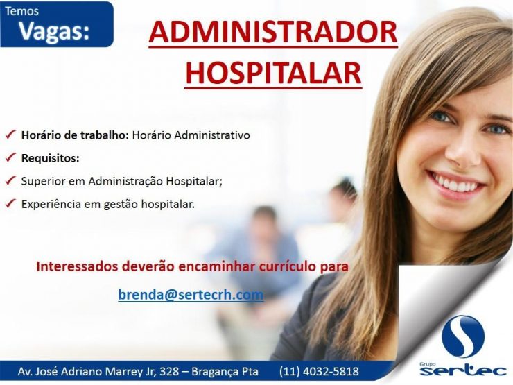 Vaga Administrador Hospitalar